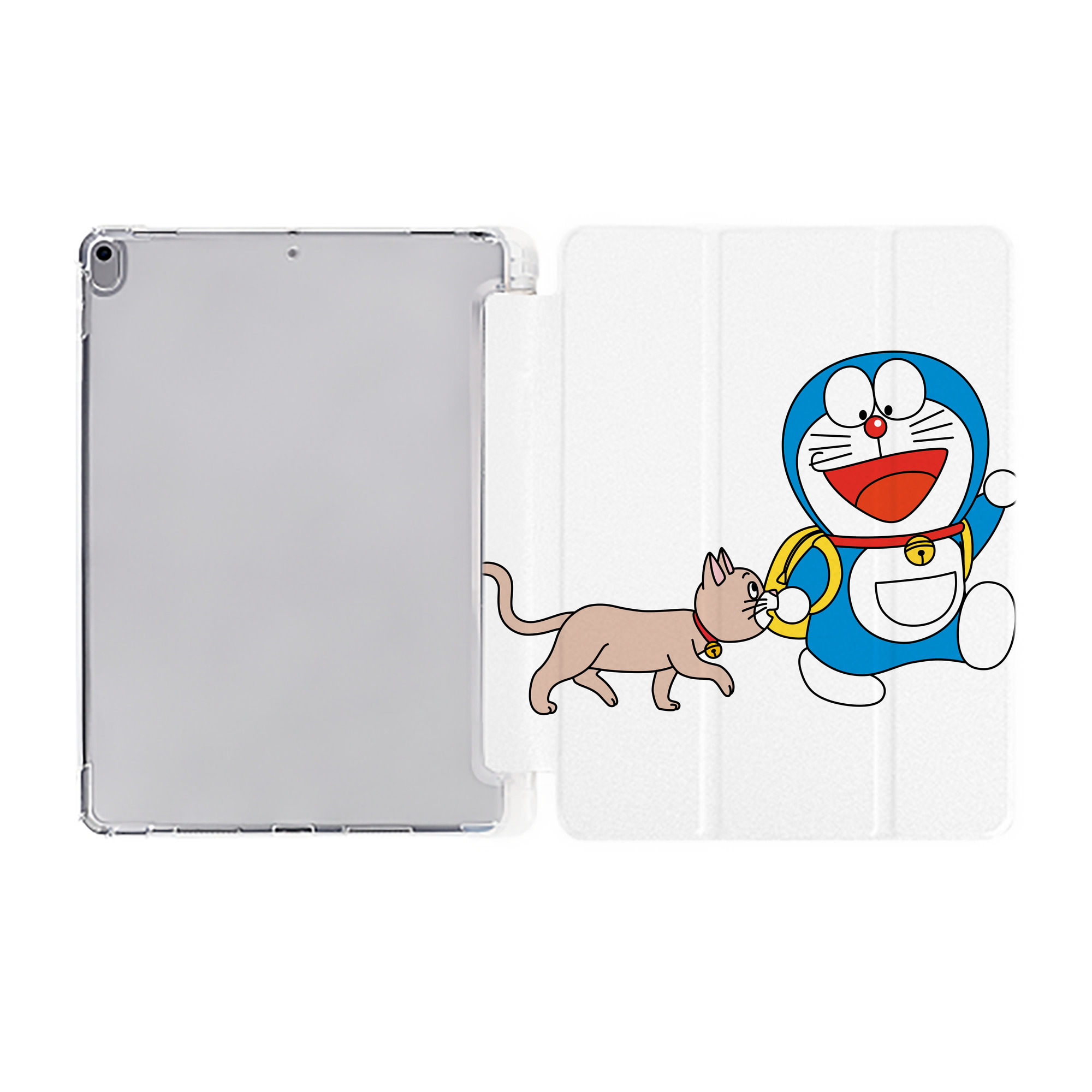 （画像用） ドラえもん Doraemon IPad ケース ペン収納付き 三つ折りスタンド PUレザー×シリコン 対応機種9.5/10.5/10.9インチ